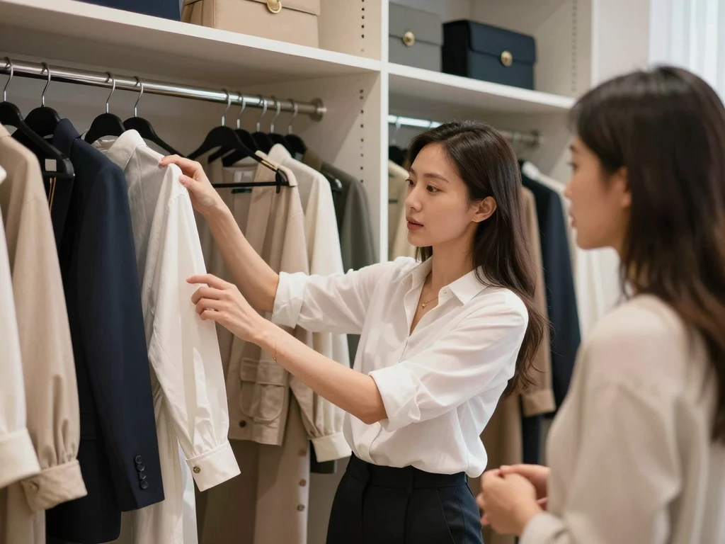 Wardrobe consultation process with style expert